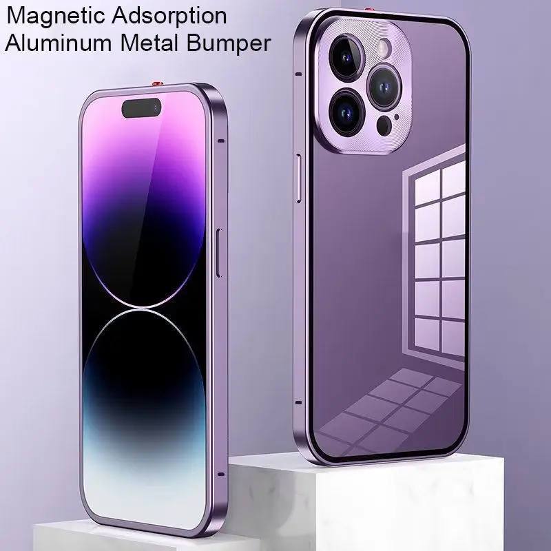 For iPhone 14 Plus Bulk Cell Tempered Glass Phone Cases Clear Wholesale Mobile Transparent Magnet Android Metal Frame Phone Case For iPhone 14 Plus Bulk Cell Tempered Glass Phone Cases Clear Wholesale Mobile Transparent Magnet Android Metal Frame Phone Case