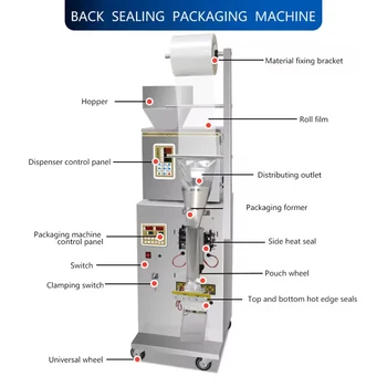 coffee packaging machine  Powder Sachet Spice Coffee Beans Tea Grain Filling Measuring Cup Packaging Packing Machine