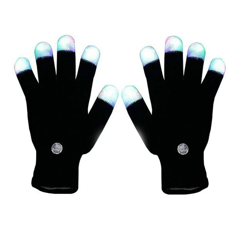 Gants LED Clignotants Multicolores – Lumineux Pour Halloween, Noël, Carnaval, Fêtes & Soirées – Effet Squelette Fun