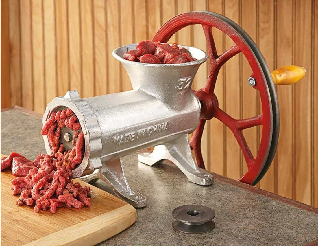 Type 32 Cast Iron Manual Meat Mincer With Wheel
