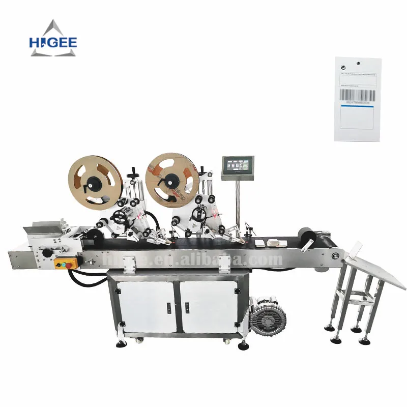 Fully Automatic Piggyback Price Tag Labels Attaching Labelling Systems Top Surface Hand Tag Sticker Labeling Machine