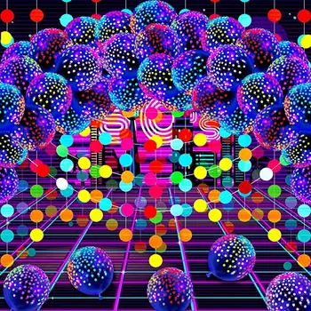 50 Pieces Neon Party Supplies Uv Neon Balloons Glow In The Dark Balloons Blacklight  Party Latex Balloons 12 Inch Reactive Fluorescent Mini Polka Dots