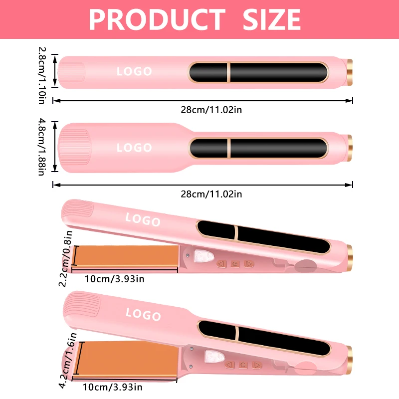 Infrared Ionic Flat Iron LCD Display Hair Straightener Professional Salon Beauty Tools