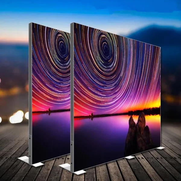 Edgelight Edgemax LED Strip Exhibition Double Sided Trade Show Display LED Metal Light Box Stand Fabric Lightbox