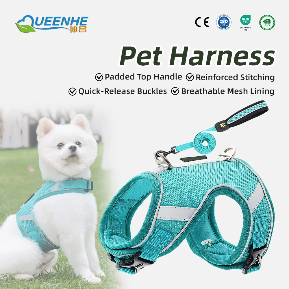Wholesale Pet Supply Reflective Dog Harnesses Adjustable Breathable Sp - product detail 1