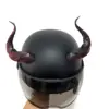 casque noir et rouge avec cornes de diable-11cm-3m adhésif