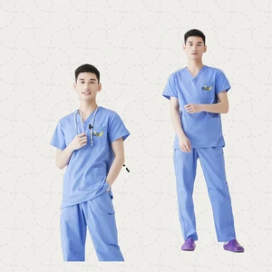 Custom Stylish Breathable Fashion Surgical Short Hospital Scrubs Suits Unisex Comfortable Uniforms Factory Direct Supply