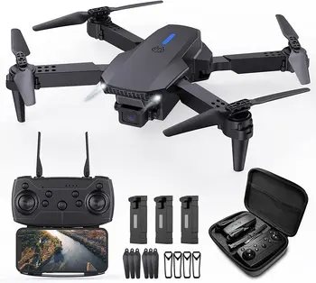 E88 Foldable Drone with Camera Video for Adults Beginners 1080P HD Mini Drone for Kids Foldable Drone with Camera