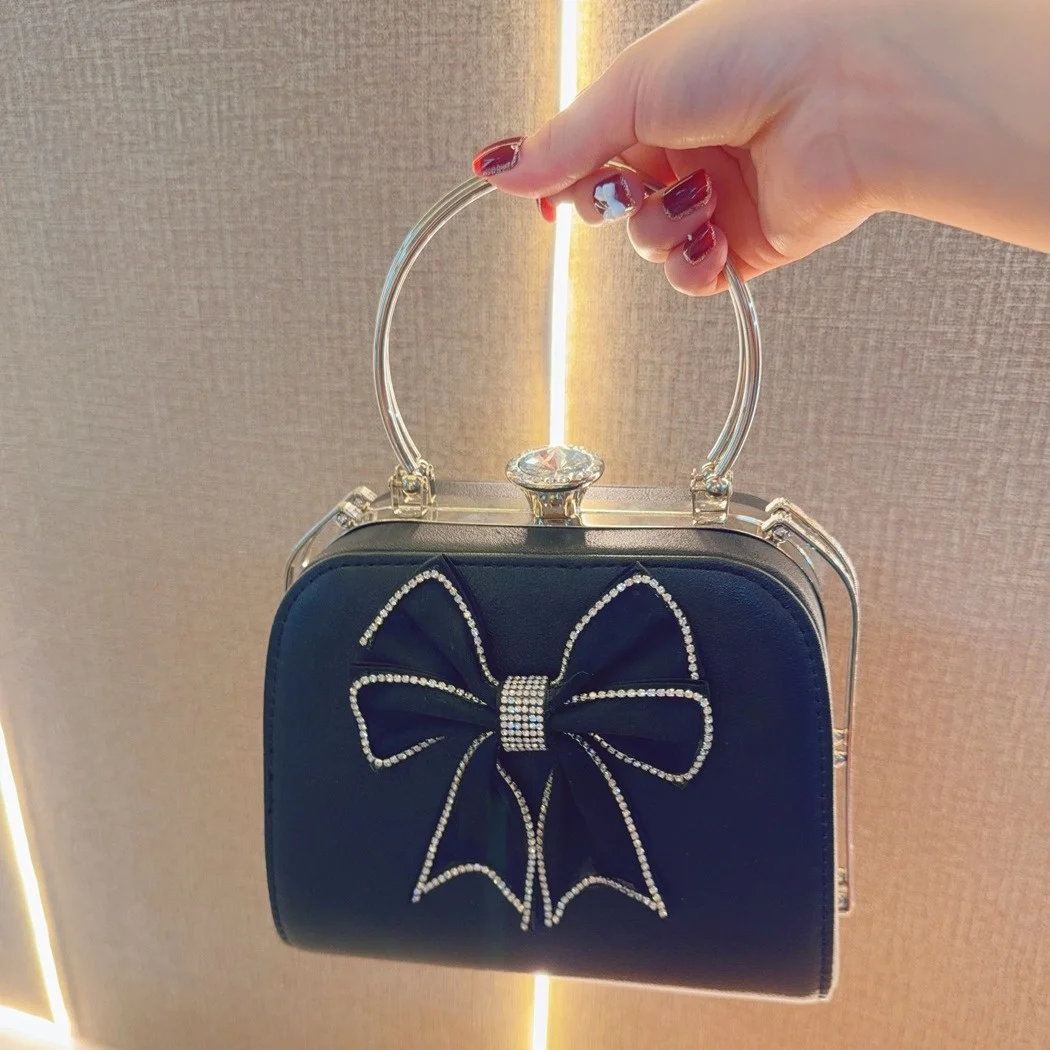 Elegant Satin Bow Evening Bag for Women