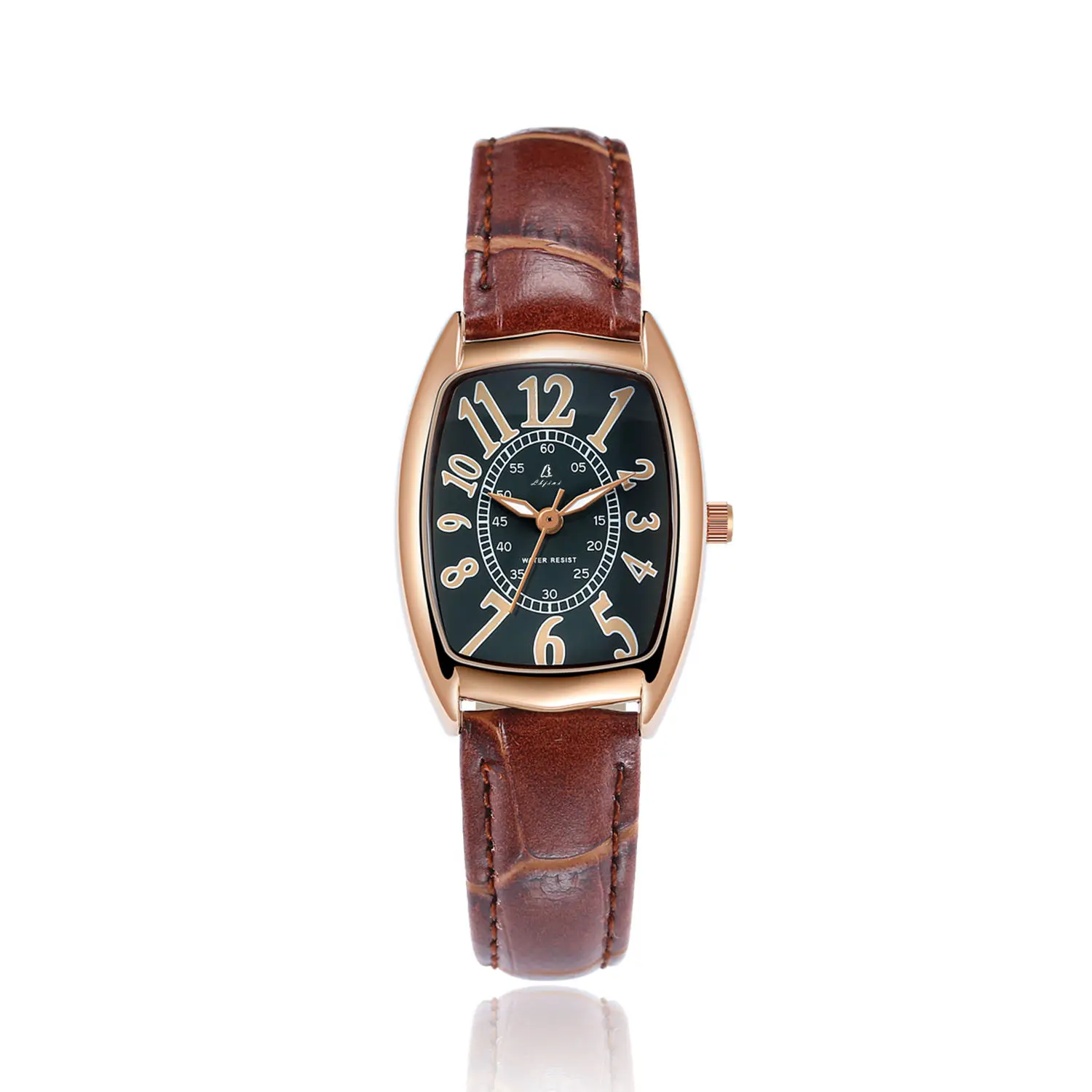 Luxury Retro Ladies Watch with Leather Strap
