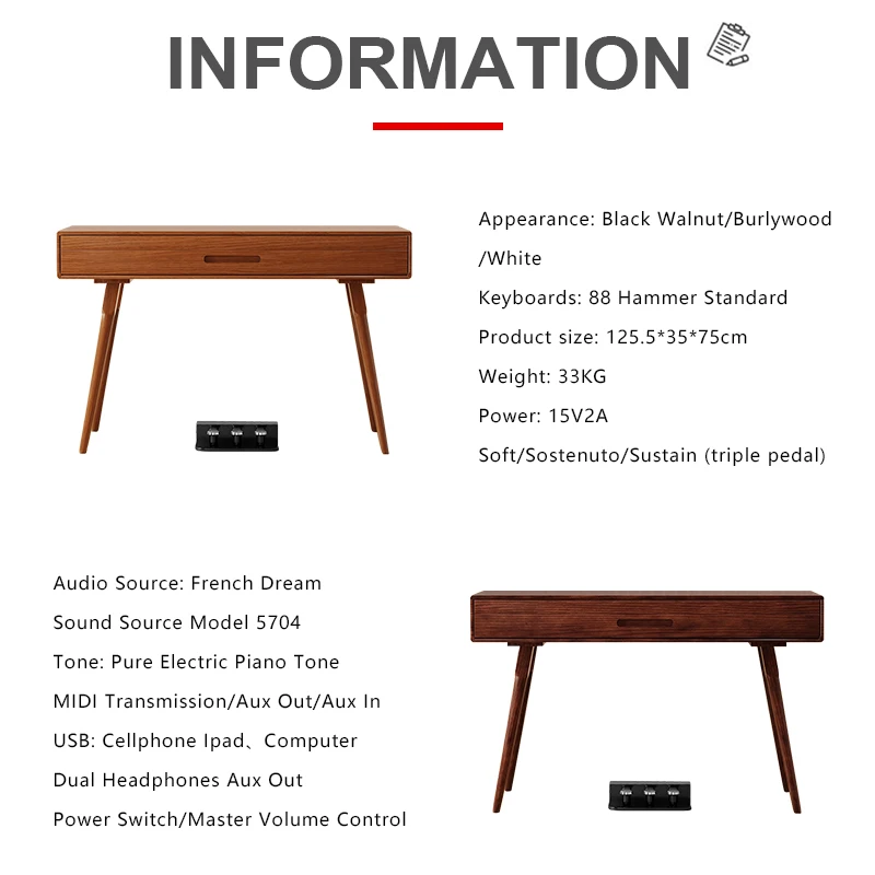 Обучающая клавиатура 88 клавиш Teclado De Piano Цифровая Музыкальная активность