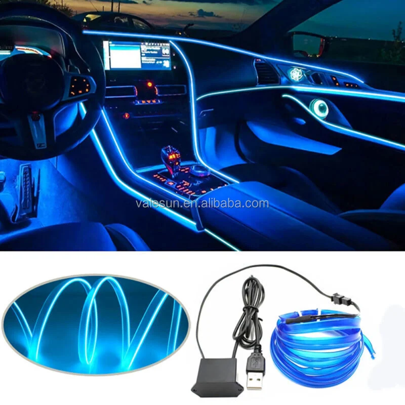 auto illuminazione interna usb neon incandescente strobing lampada