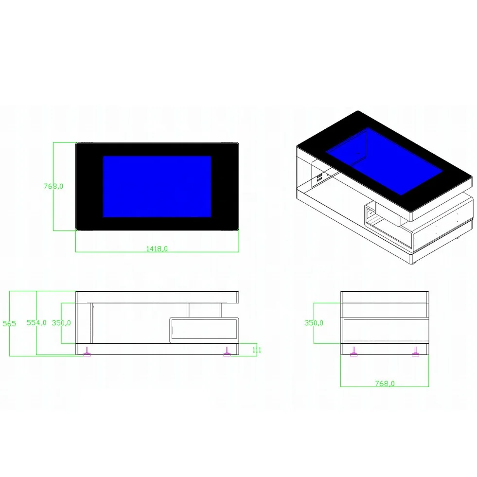 Цифровая вывеска и дисплей интерактивный сенсорный экран монитор умный стол сенсорный экран журнальный столик