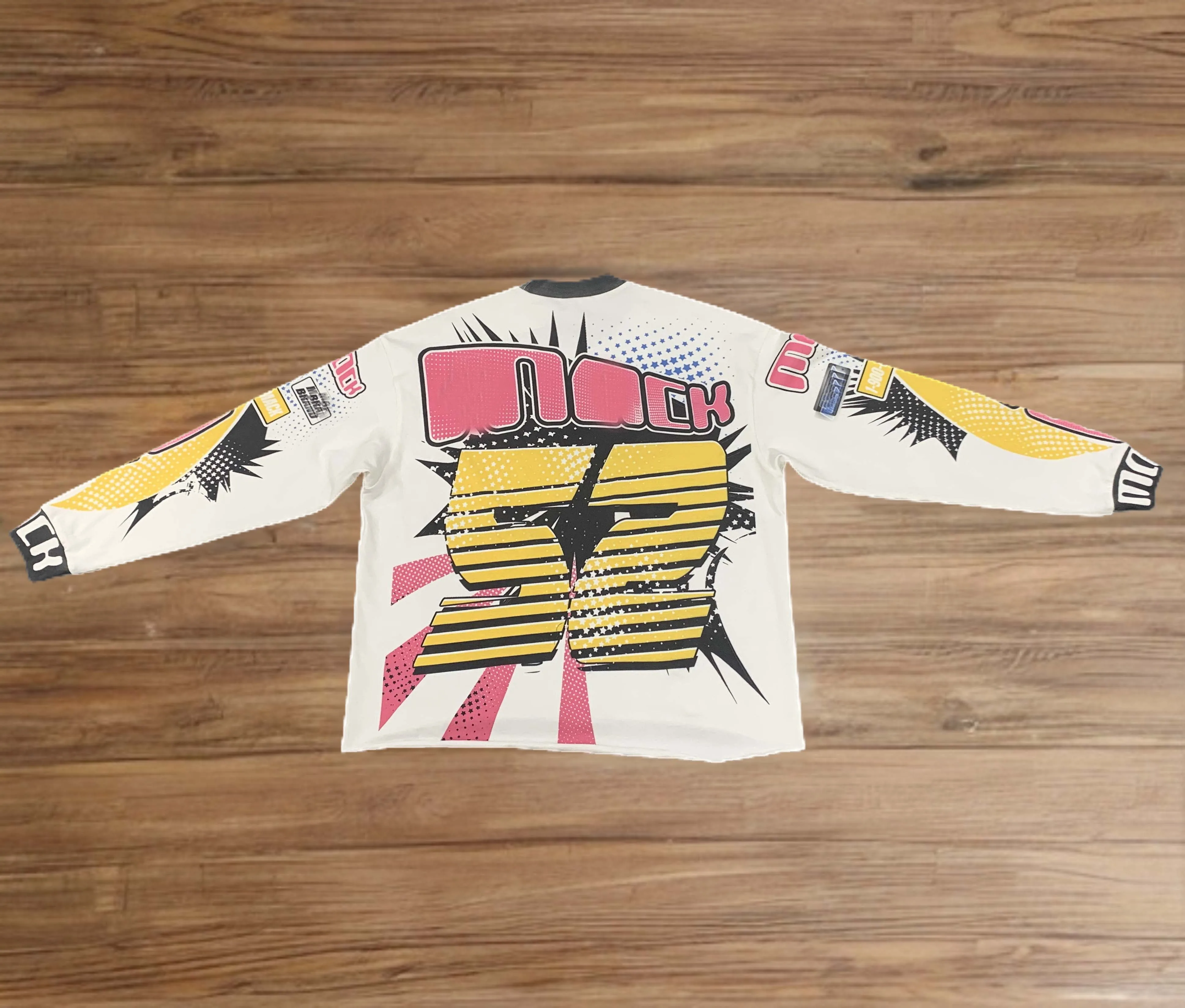 Salati Custom Gradient Cotton All Over Print Oversized Drop Shoulder Boxy Long Sleeve T Shirts Retro Racing Motocross Jersey Men gallery 3