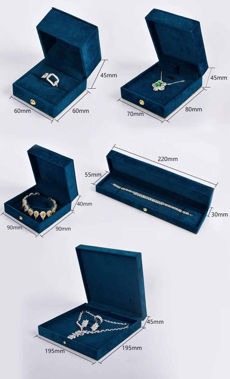 Packaging Jewelry Gift Jewelry Boxes For Pearls Necklace And Luxury Velvet Set Box Earrings