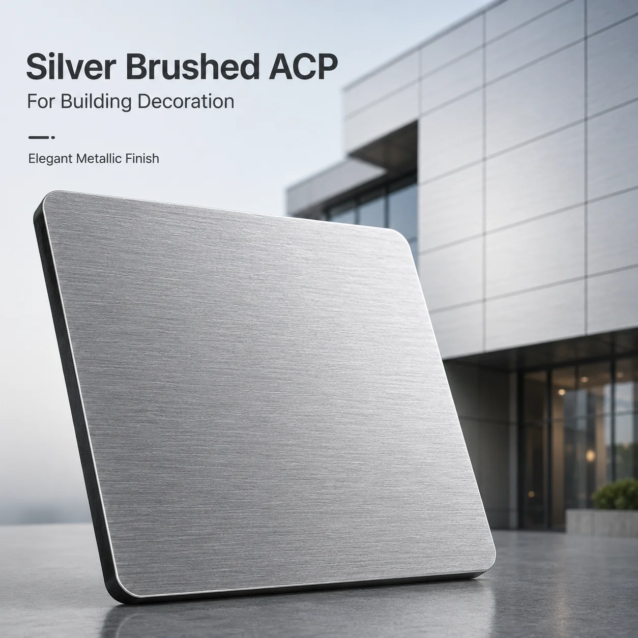 Alucobond Silver Brushed Acp  Aluminum Composite Panel for Building Decoration