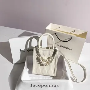 2023 New Fashion Custom Logo PU Designer Tote Handbag with Wrist Strap ODM/OEM Direct Factory for Women's Summer Handbag