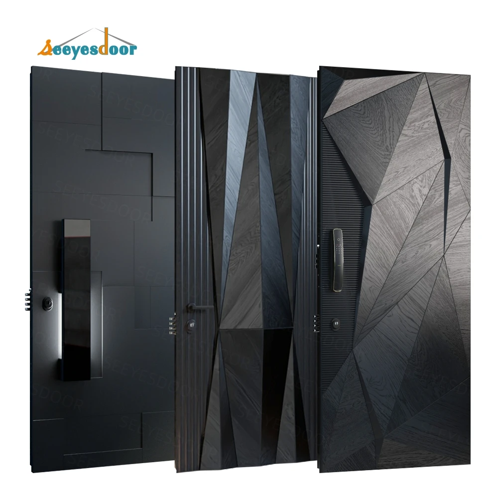 Foshan Smart Fingerprint Electric Lock Keyless Access Intelligent Digital Glass Wood Aluminum Door for Apartment Security