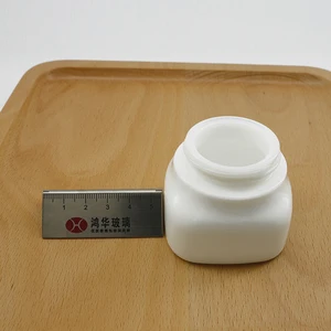 50g 150g Cosmetic Make up Containers White Porcelain Glass Jar Cosmetic Cream Container 150ml Face Mask Jar Hot Sale Products