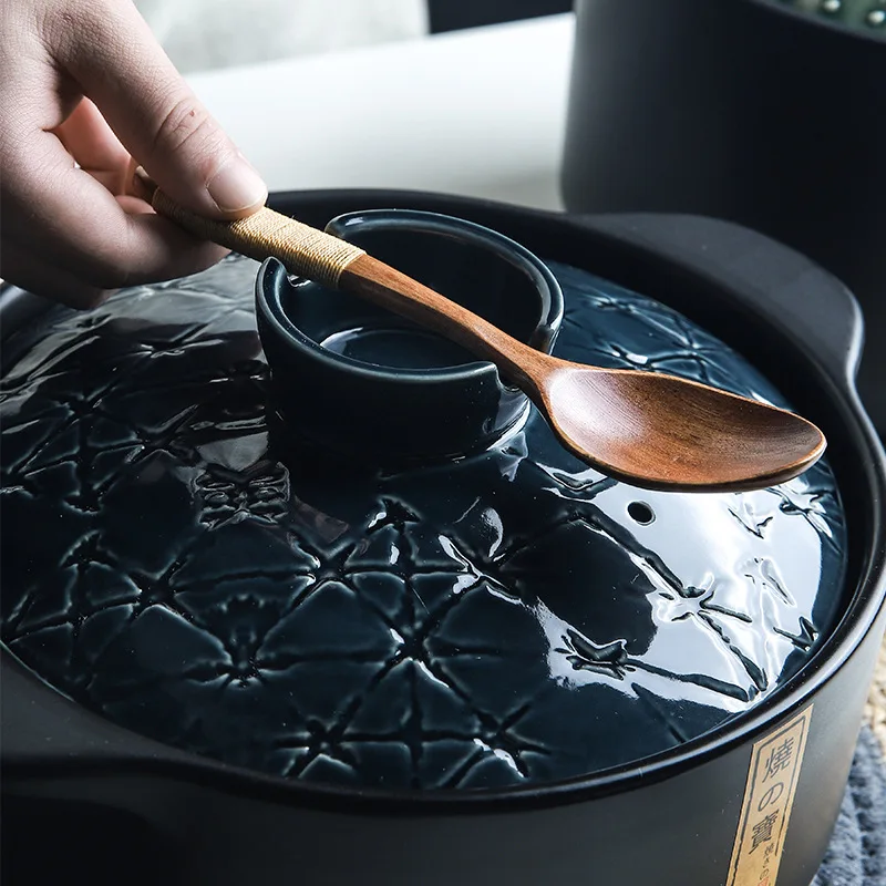 Amosfun Japanischer Keramik-Dampftopf – Eisblau, Mit Deckel, 10,4 Cm – Ideal Für Suppen, Desserts & Dampfgaren (1 Stück)
