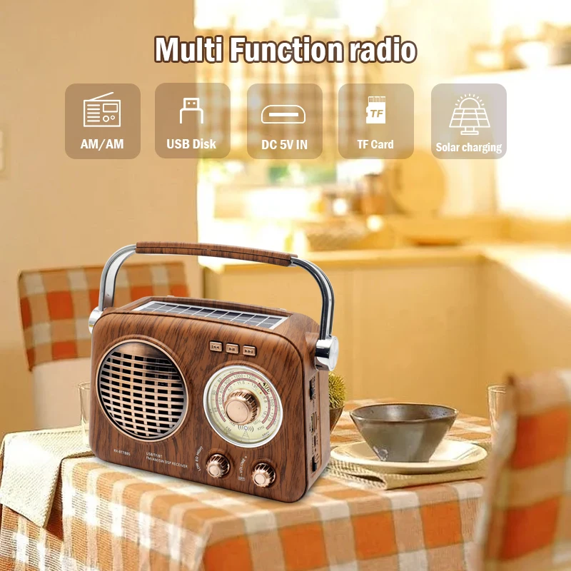 RX-BT788S 木製レトロラジオ FM AM SW対応 ポータブルスピーカー