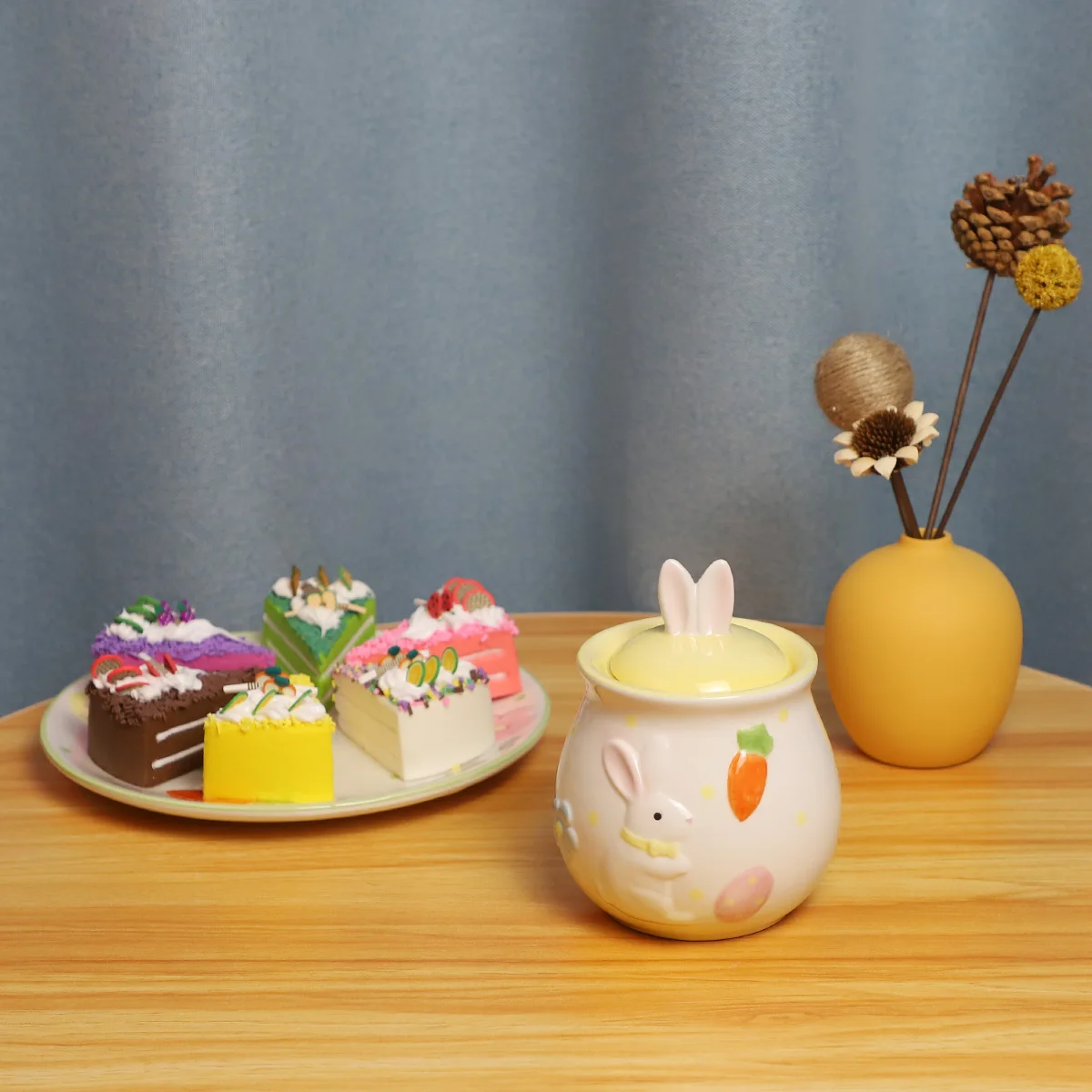 2024 Easter tableware reusable cute bunny ceramic product porcelain ceramic breakfast dinnerware rabbit set