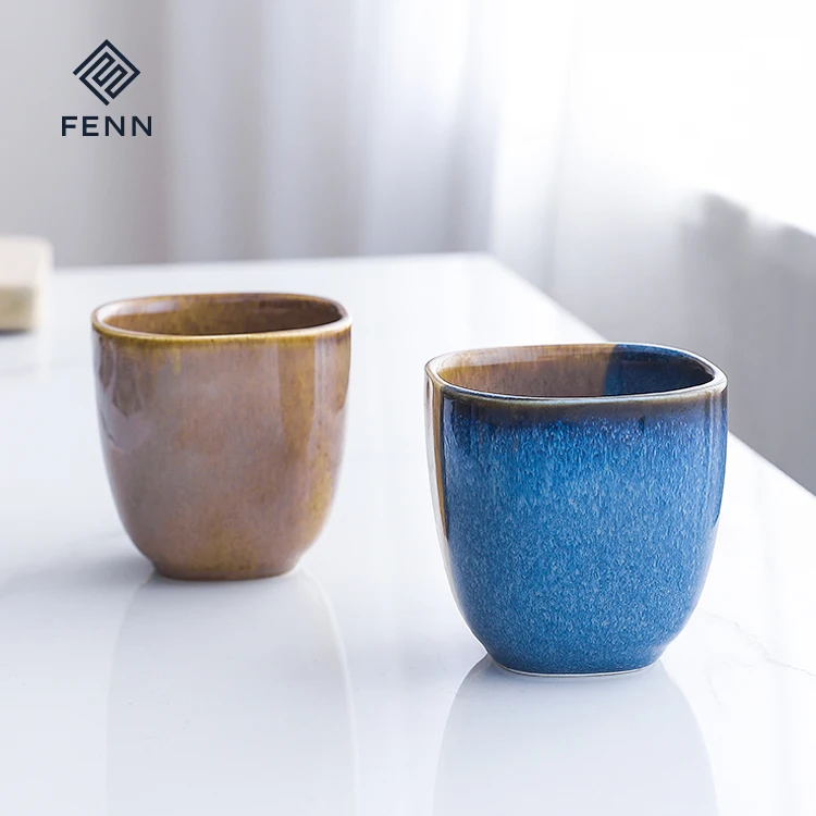 FENN 200ML Wholesale Japanese Style Tea Cup Pottery Saudi Arabia Ceramic Cups Custom Logo Kung Fu Tea Water Mugs Coffee Cup