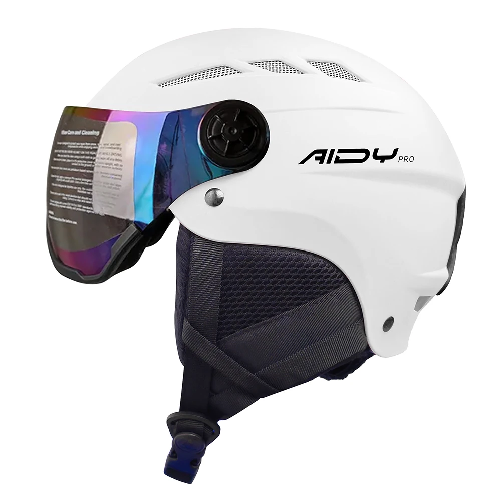 OEM Factory Skiing Helmets with Goggle Safety CE En1077 Approved Snowboard Helmet Winter Snow Sport Helmet Kids Youth Adults