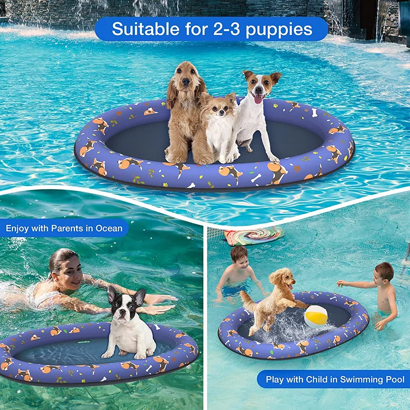 Pvc Inflatable Dog Pool Float Water Raft Swim Pool Bed For Pet,Pool
