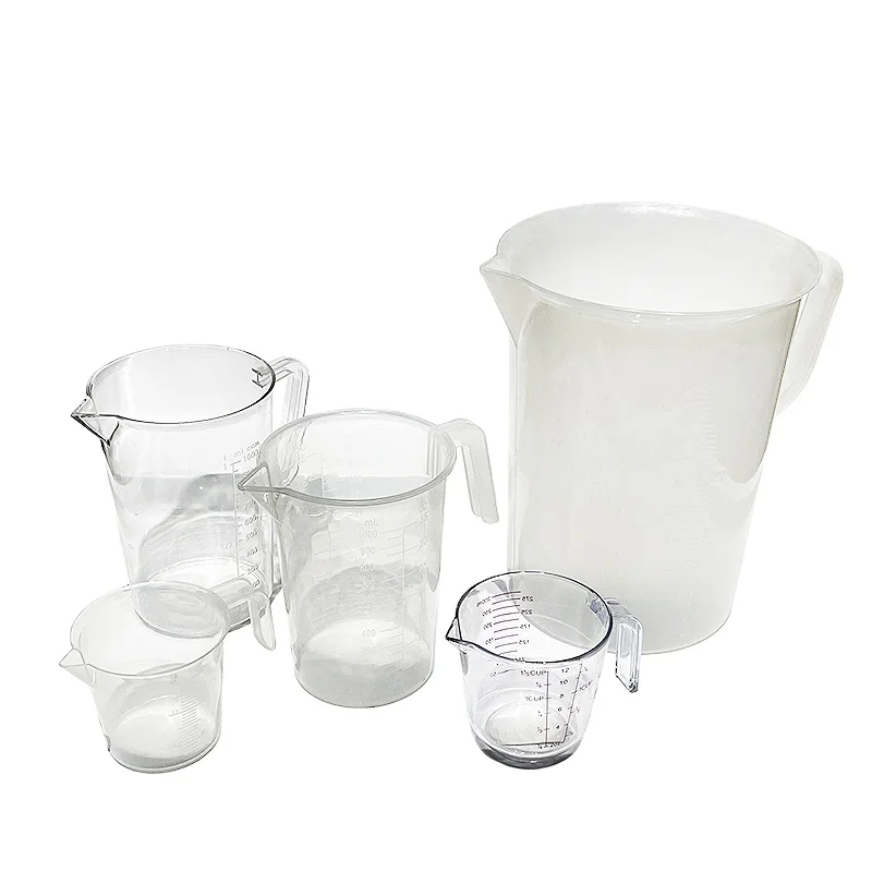 Stackable Dishwasher-Safe Unbreakable Plastic Measuring Cups 500ml Food-Grade Jugs for Great Oil Vinegar Flour and More