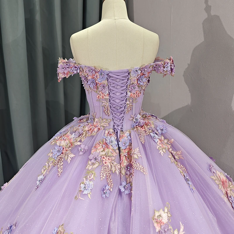fitted lace wedding dress Purple Ombre Sequin Prom Dresses with Short Sleeve, Sparkly Quinceanera Dresses BG028 Custom Colors / 20W