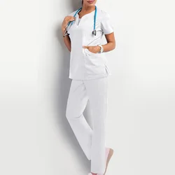 Медицинская Униформа высокого качества, медицинские скрабы для кормления, униформа для клиники, наборы с коротким рукавом, топы, брюки, униформа для женщин, медсестер