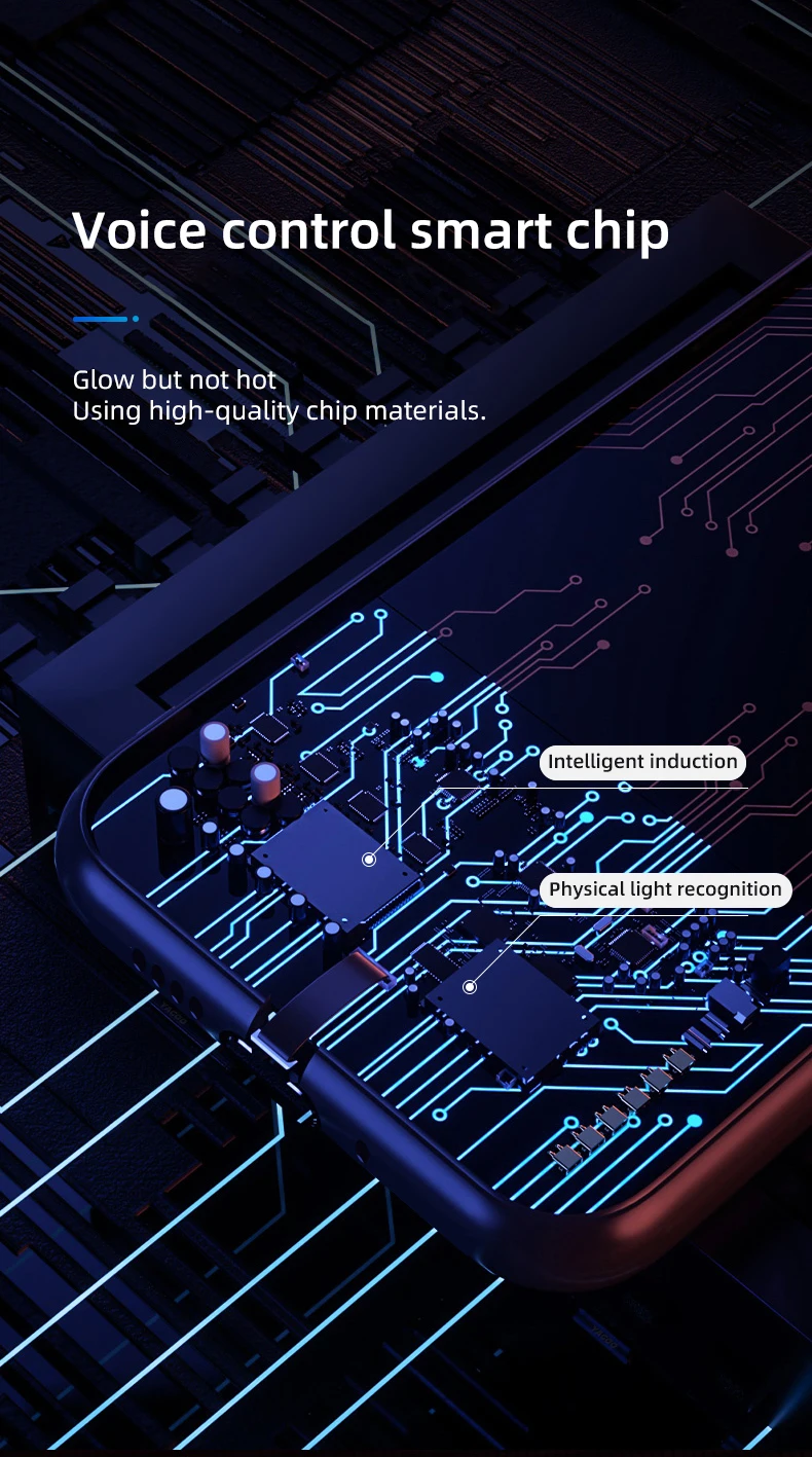 СВЕТОДИОДНЫЙ беспроводной светящийся Чехол для мобильного телефона с голосовой активацией для Note20