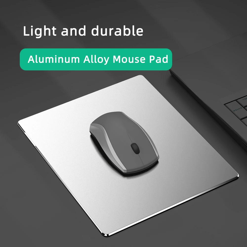 Professional Custom Mouse Pad Metal Aluminum Mouse Pad Mat Smooth Magic Thin Mouse Pad Double Side Waterproof Computer Mousepad
