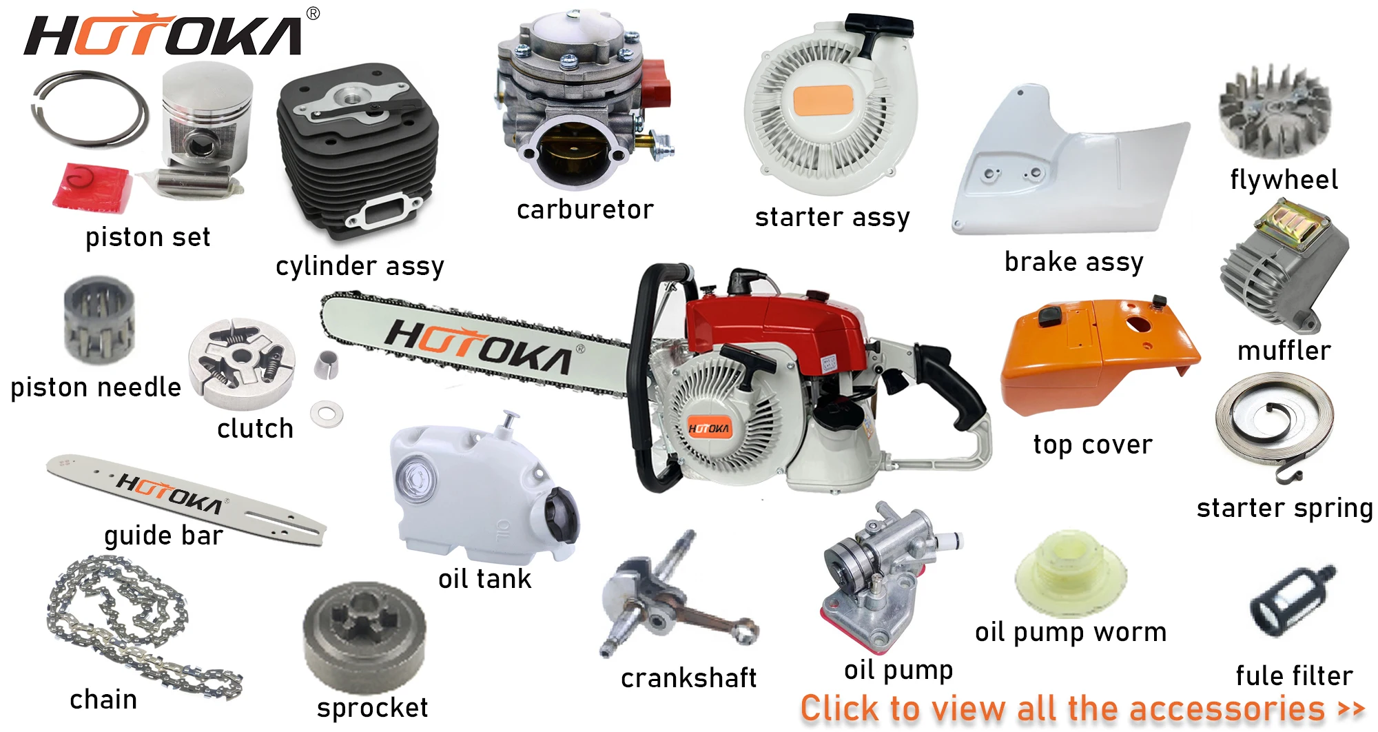 HOTOKA Ms070 Chainsaw Felling Dog Bumper Spike Spare Parts 070/105cc/105.7cc Chain Saw Parts Spike Bumper in Stock