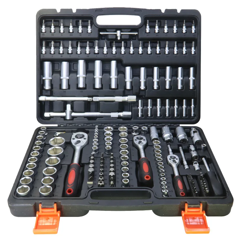 Multi Function  171pcs 1/2" 3/8" 1/4" High Quality Universal Chrome Vanadium Ratchet Wrench Socket Set Car Repaire Tools Sets