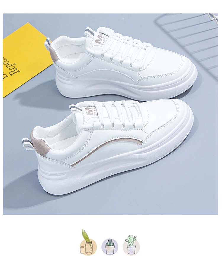New Design Soft Autumn White Shoes Woman Girl Shoes Casual Simple Style ...