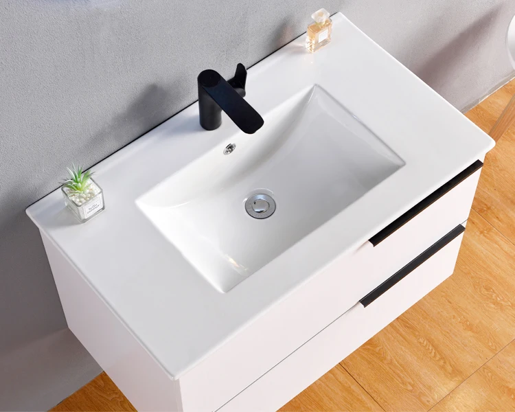 Modern 32 Inch Bathroom Cabinet With Drawers Easy To Assemble Hotel ...