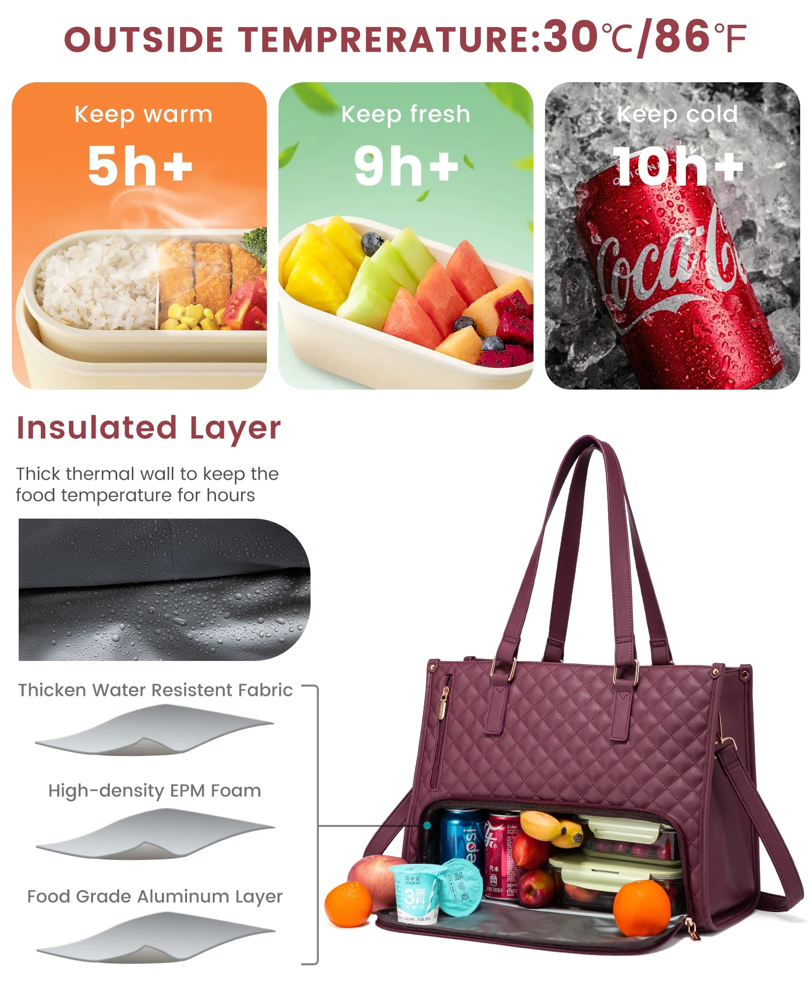 LOVEVOOK Fashion Cooler Bags Ultimate Insulated Handbags