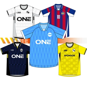 Custom Quality Thai T-Shirts OEM Football Jerseys for Adults Children Team Name Club Player Edition Automated Soccer Wear Supply