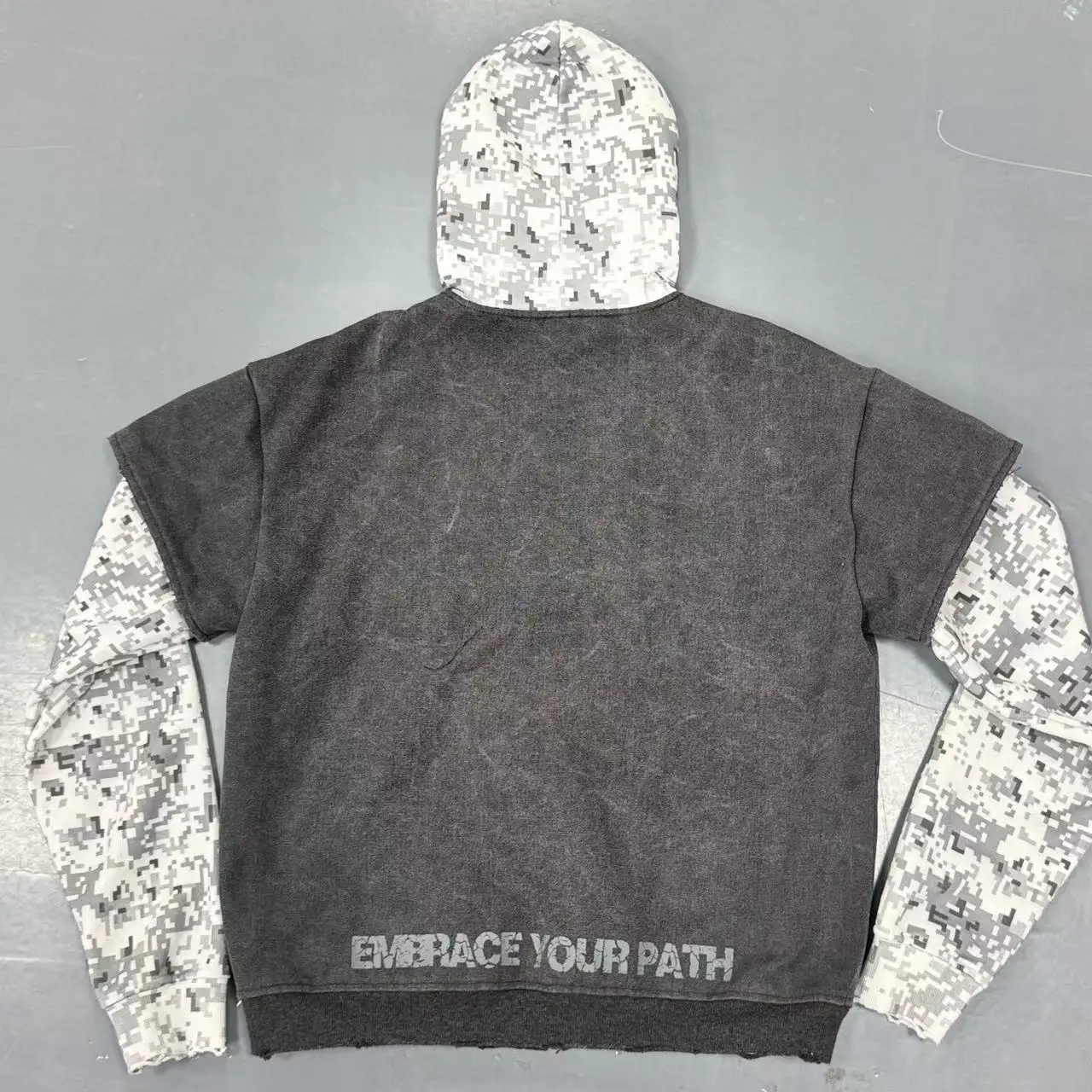 Custom Double-layer Camouflage Duck Canvas Work Jacket With Hooded Zipper Printed Logo Real Tree Camo Hoodies Jacket for Men gallery 5