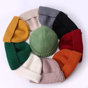 Ready to Ship Winter High Quality Knitted Melon Skin Cap Baby Beanies