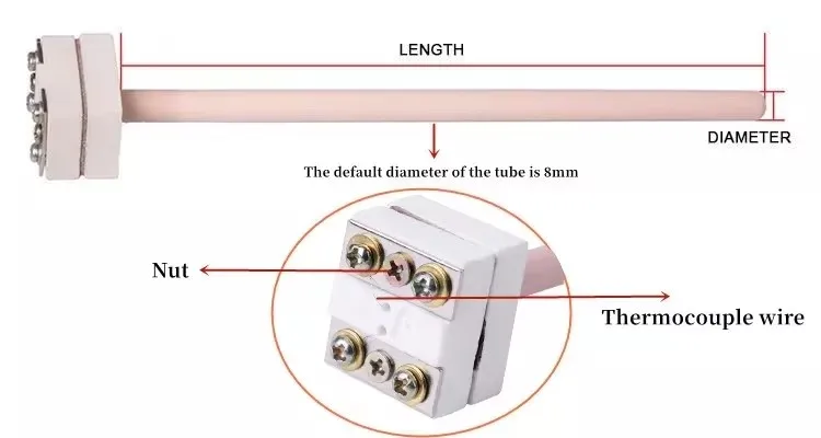 WRP-100 Type S Platinum Rhodium Thermocouple