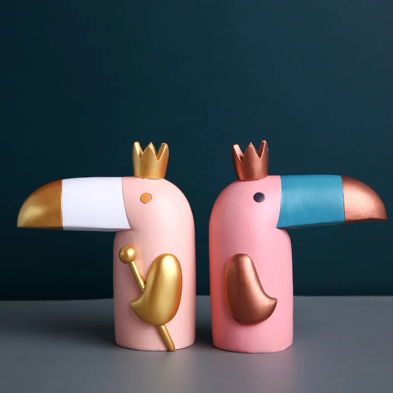 INS Style Resin Crafts Creative a Toucan Living Room Ornament Decoration for Home Decoration
