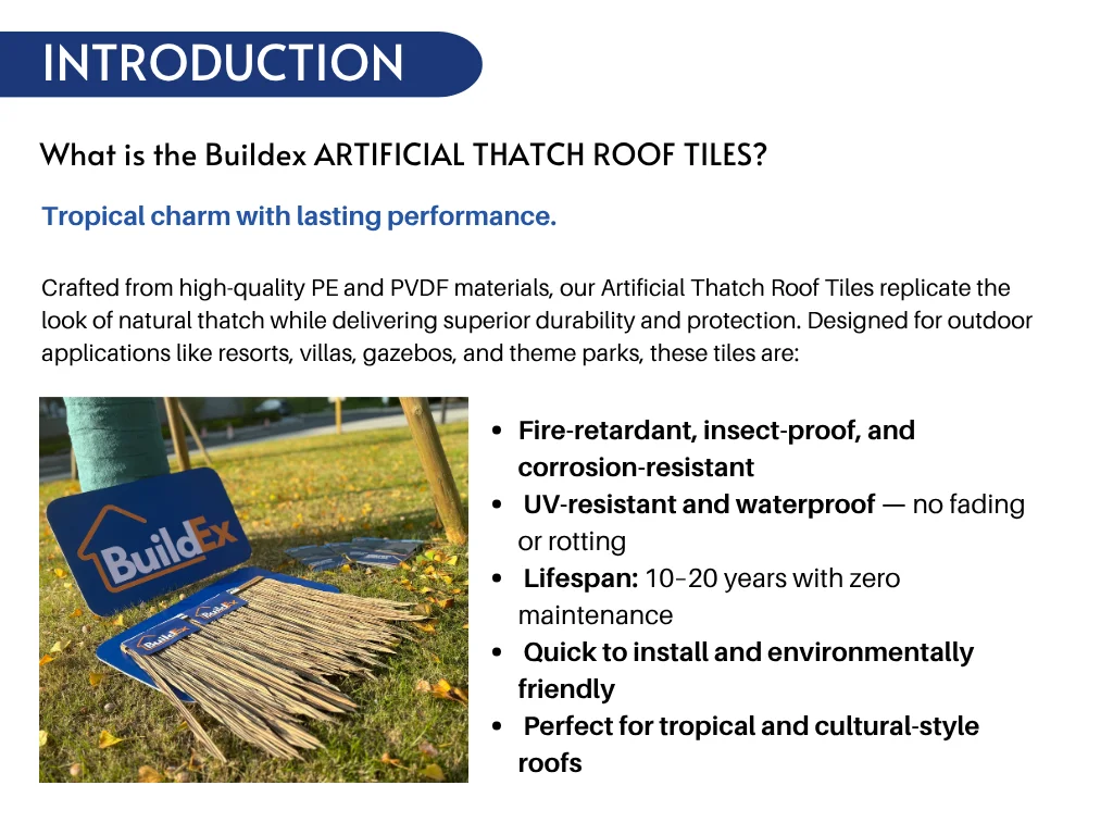 artificial roof thatch
