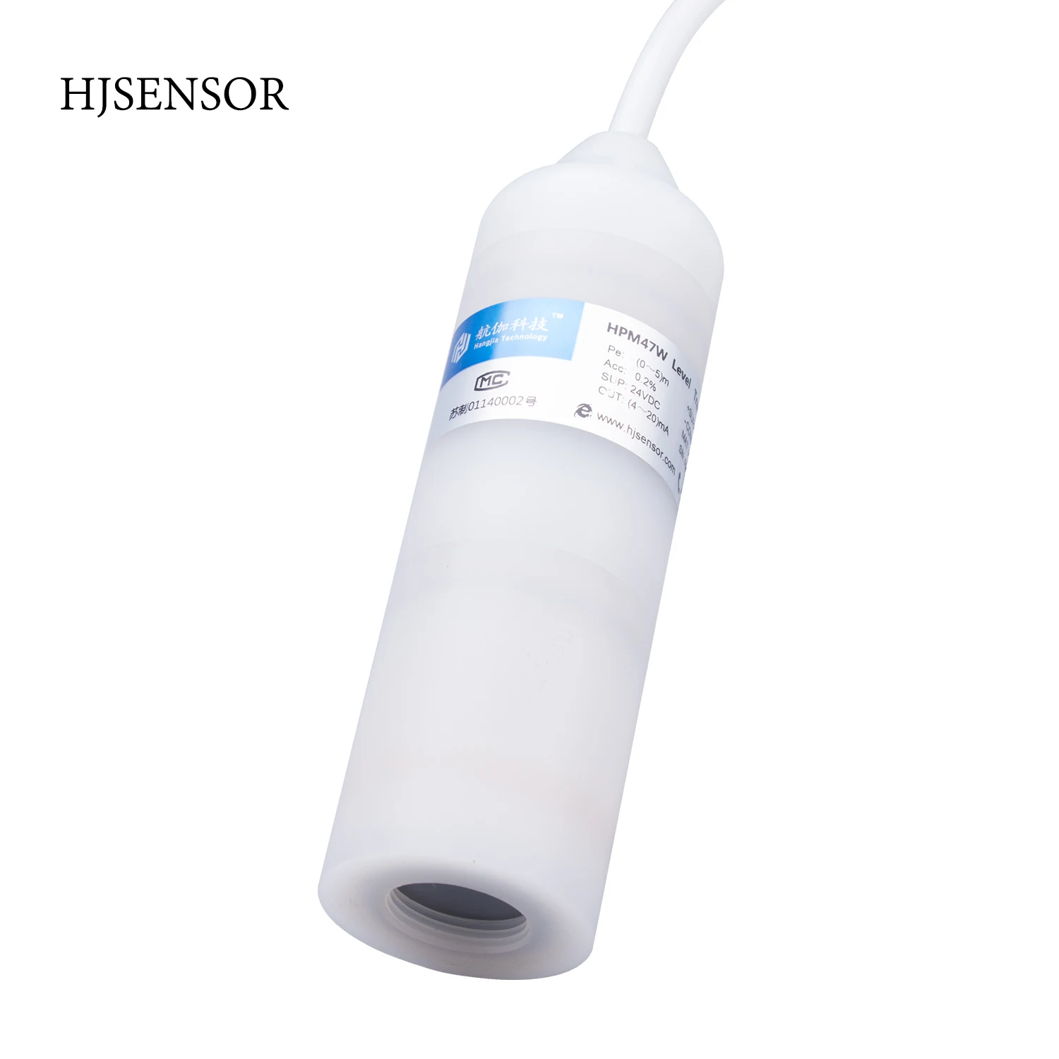 EconomicalType Pvdf Capacitive Level Transmitter Ceramic Capacitor Submersible Anti Corrossive Pressure Transmitter Level Sensor