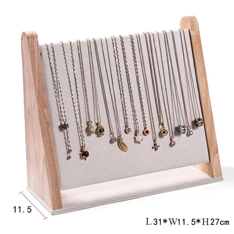 Luxury Wood Velvet Jewelry Store Exhibitor Display Set Bust Necklace