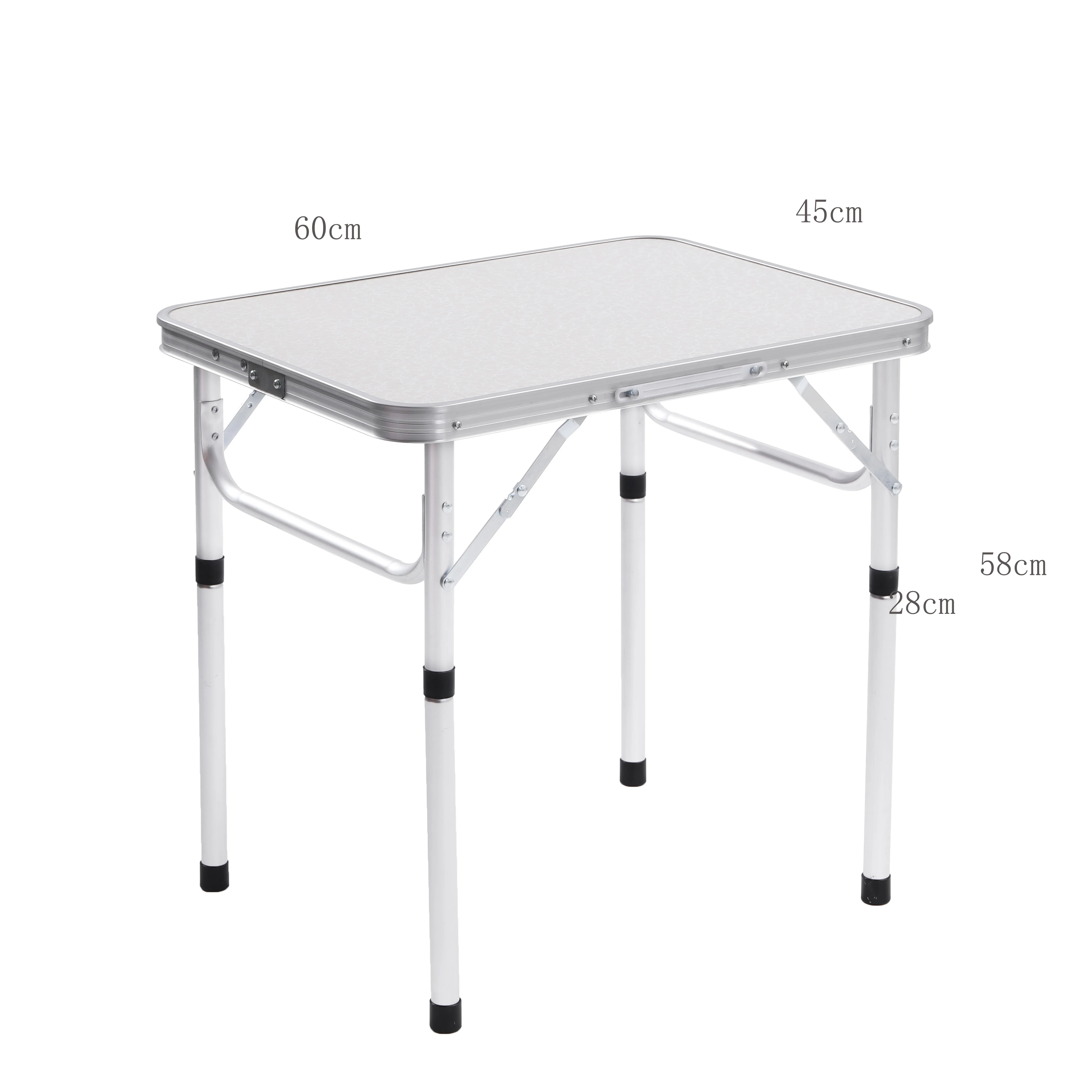 Suitcase 2ft Portable Aluminum Outdoor Folding Table Adjustable Height