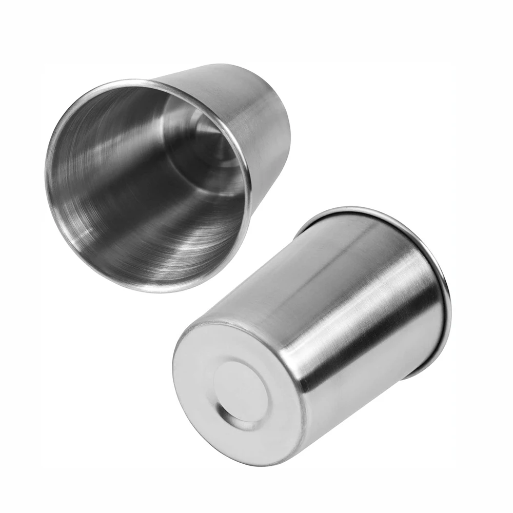 Reusable Drinking Stackable Shatterproof Tumblers Custom Metal Wine Cup Stainless Steel With Logo