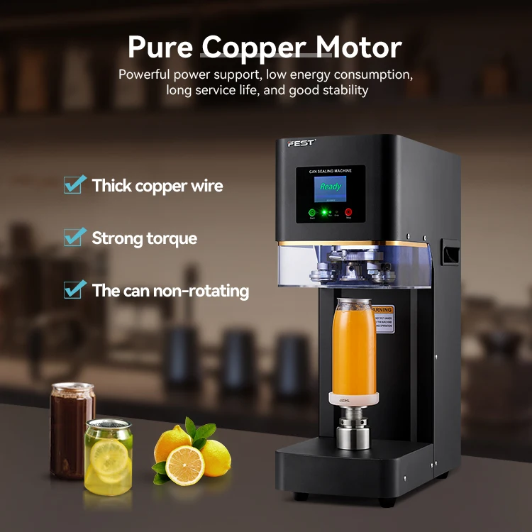 FEST CE Non Rotary Beer Can Seamer Machine Seaming Aluminum Cans Beer Pet Bottle Sealing Small Canning Machine Milktea Equipment - Image 3
